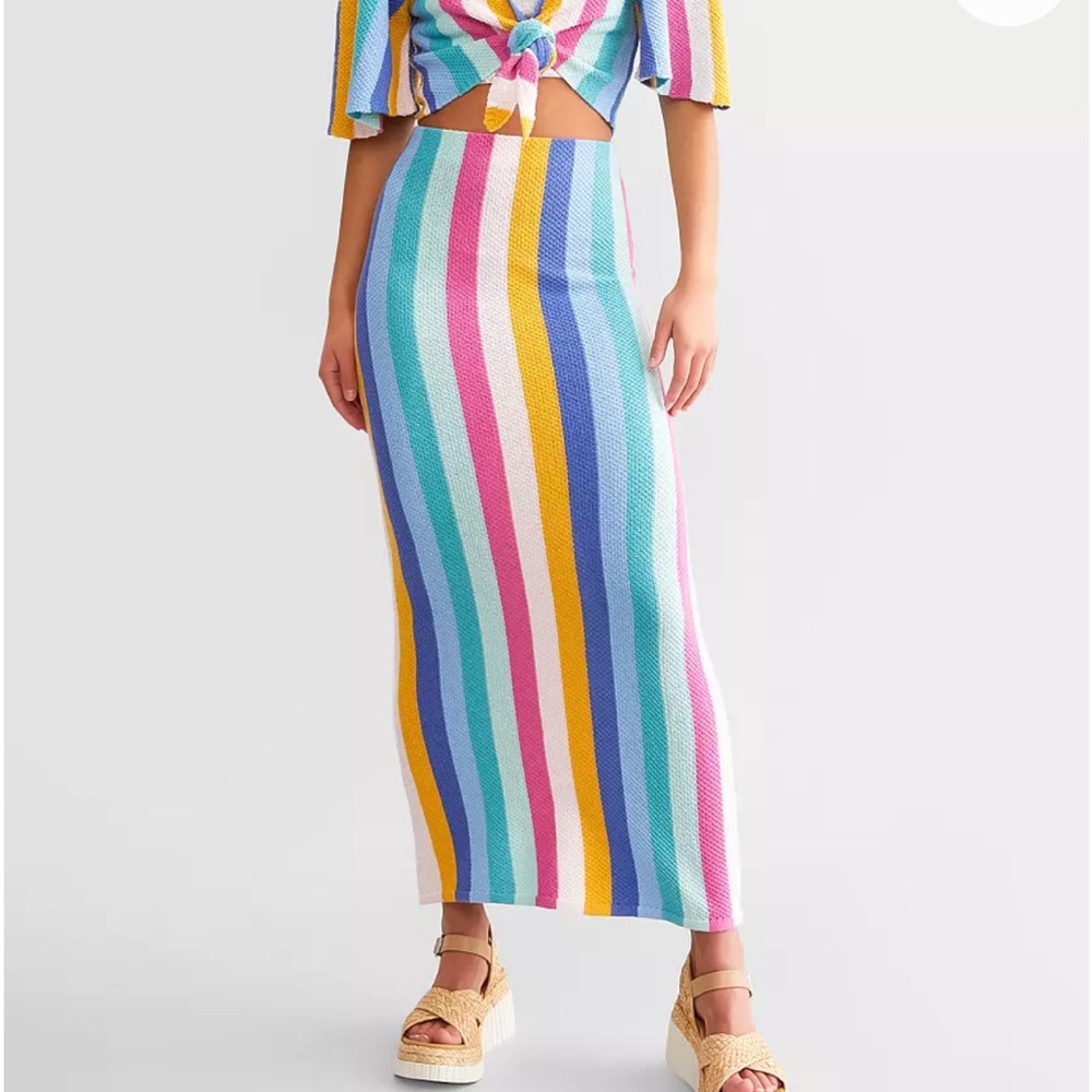 Z Supply Multicolor Striped Pencil Skirt